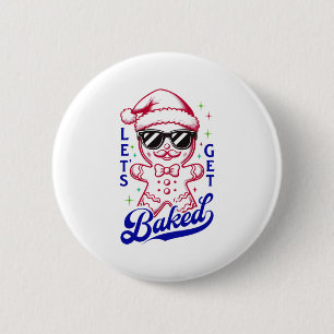 Badge Rond 5 Cm Homme en pain d'épices drôle - Faisons-nous cuire