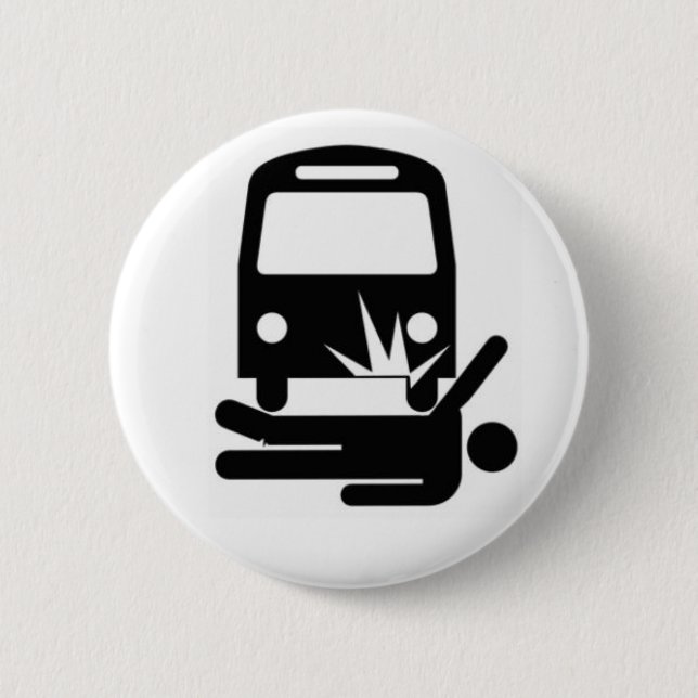 Badge Rond 5 Cm Homme indiqué sous l'autobus (Devant)