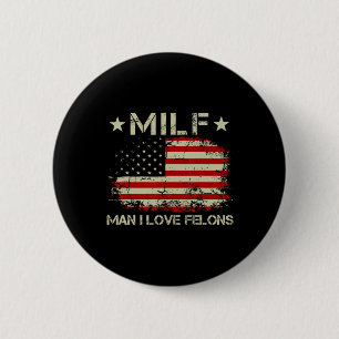 Badge Rond 5 Cm Homme j'aime les criminels drôle Trump déclaration