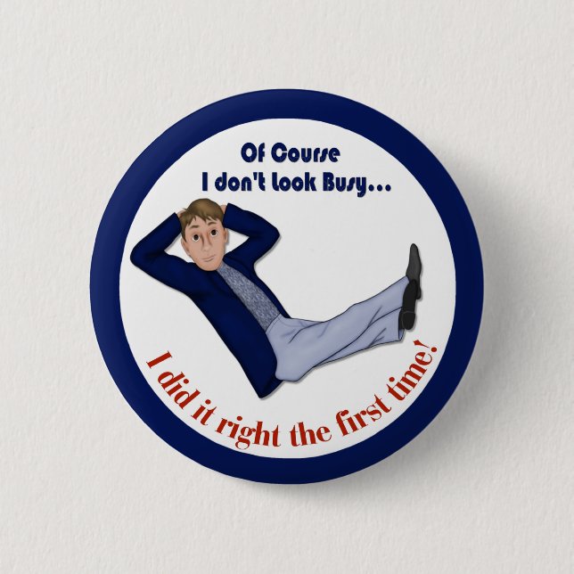 Badge Rond 5 Cm Homme occupé (Devant)