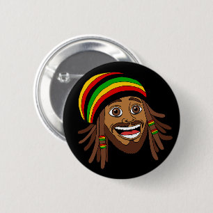 Badge Rond 5 Cm Homme Rasta beau