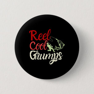 Badge Rond 5 Cm Homme Super Cool Grumps Vintage Drôle Pêche Papa