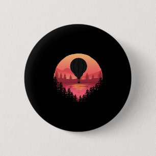 Badge Rond 5 Cm Homme volant en montgolfière_ performance cool