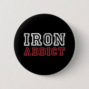 Badge Rond 5 Cm Hommes Addict De Fer Salle De Fitness Fitness Fitn