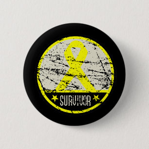 Badge Rond 5 Cm Hommes de survivant de cancer de la vessie