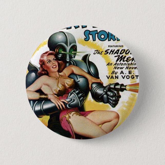 Badge Rond 5 Cm Hommes d'ombre de l'espace (Devant)