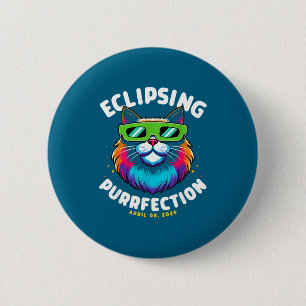 Badge Rond 5 Cm Hommes Éclipse Solaire Totale Astronomie
