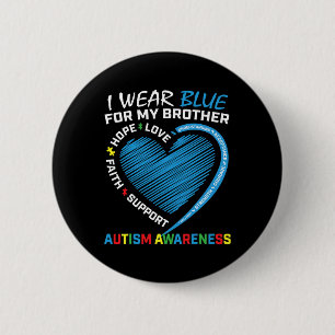 Badge Rond 5 Cm Hommes Femmes Enfants Je Porte Du Bleu Pour Mon Fr