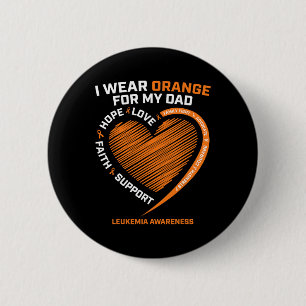 Badge Rond 5 Cm Hommes Femmes Enfants Je Porte Orange Pour Mon Pèr