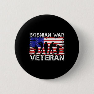 Badge Rond 5 Cm Hommes Femmes Vétéran de guerre bosniaque