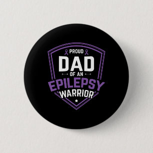 Badge Rond 5 Cm Hommes Fier Papa De L'Épilepsie Guerrier Epilepsie