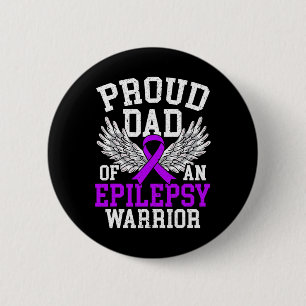 Badge Rond 5 Cm Hommes Fier Papa D'Une Épilepsie Guerrière Epileps