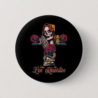 Badge Rond 5 Cm Hommes La Calavera De La Catrina - Dia De Los