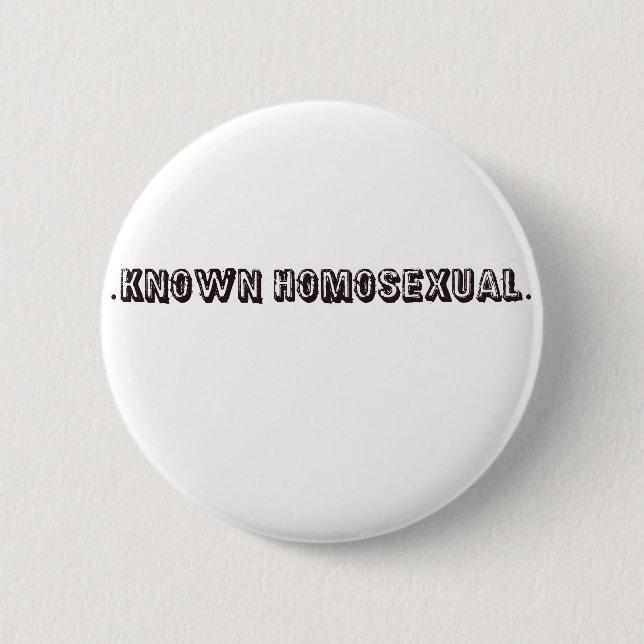 Badge Rond 5 Cm Homosexuel connu (Devant)