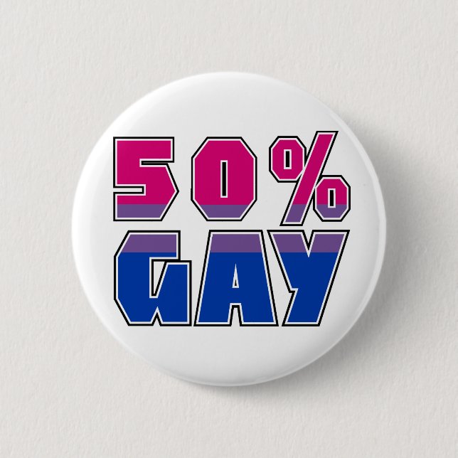Badge Rond 5 Cm Homosexuel de 50% (Devant)