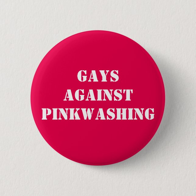 Badge Rond 5 Cm homosexuels contre pinkwashing (Devant)