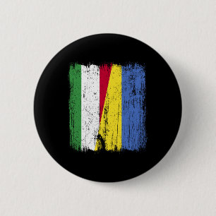 Badge Rond 5 Cm Hongrie Ukraine Demi-Drapeau Hongrois Ukrainien Hé