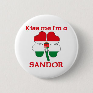 Badge Rond 5 Cm Hongrois personnalisés m'embrassent que je suis