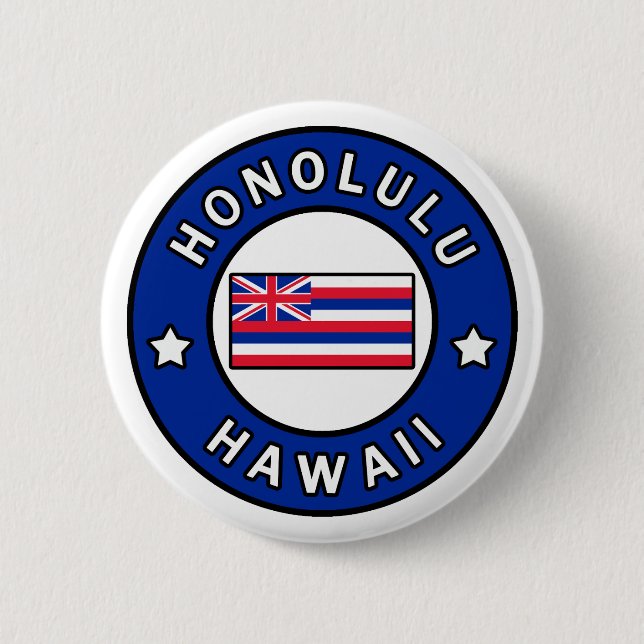 Badge Rond 5 Cm Honolulu Hawaii (Devant)