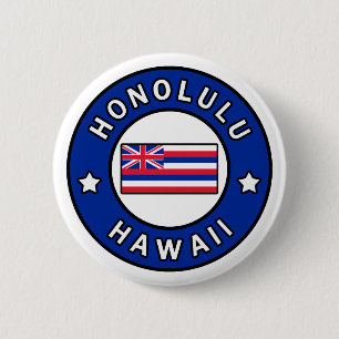 Badge Rond 5 Cm Honolulu Hawaii
