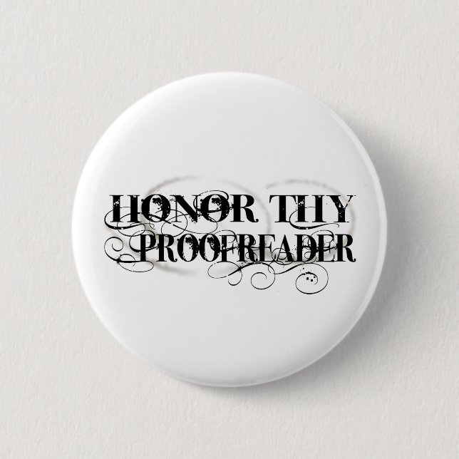 Badge Rond 5 Cm Honorez Thy correcteur d'épreuves (Devant)