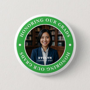 Badge Rond 5 Cm Honoring Our GRADS 20XX Photo de remise de diplô