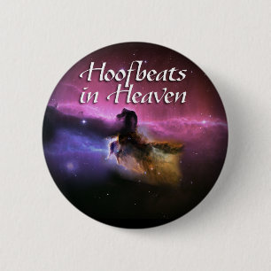Badge Rond 5 Cm Hoofbeats dans le ciel