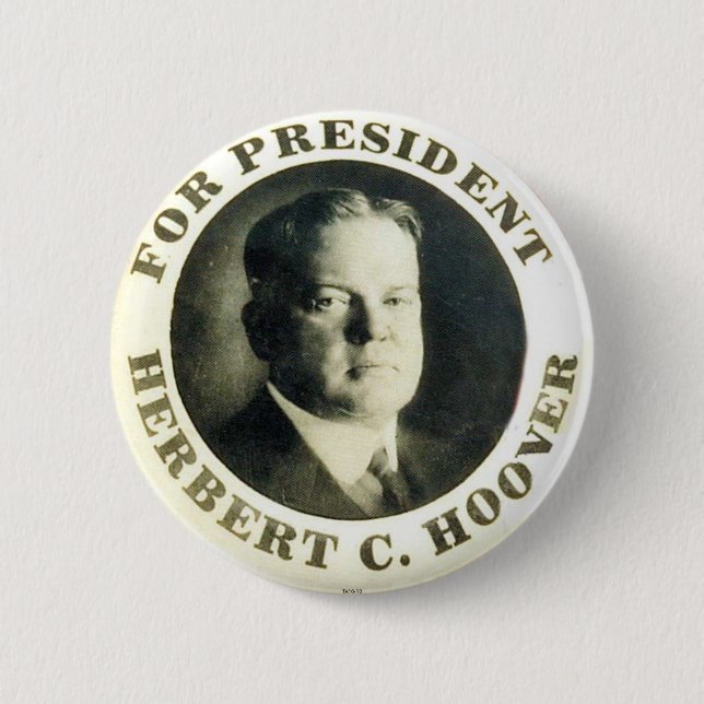 Badge Rond 5 Cm Hoover pour le président - bouton (Devant)