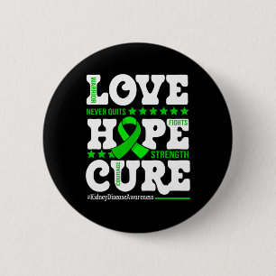 Badge Rond 5 Cm Hope Cure Warrier Kidney Disease Awareness Support
