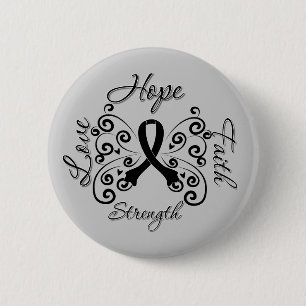 Badge Rond 5 Cm Hope Faith Love Force Melanoma