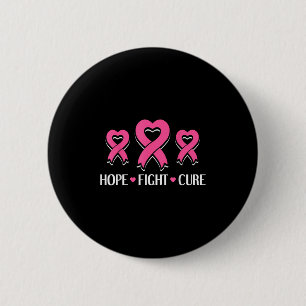 Badge Rond 5 Cm Hope Fight Cure - Mois de sensibilisation au cance