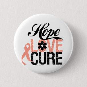 Badge Rond 5 Cm HOPE LOVE CURE Cancer utérin Cadeaux
