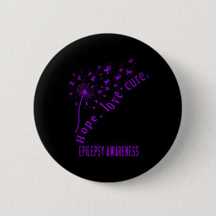 Badge Rond 5 Cm Hope Love Cure Epilepsy Awareness T