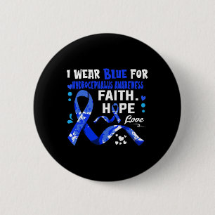 Badge Rond 5 Cm Hope Love Je Porte Du Bleu Pour La Sensibilisation