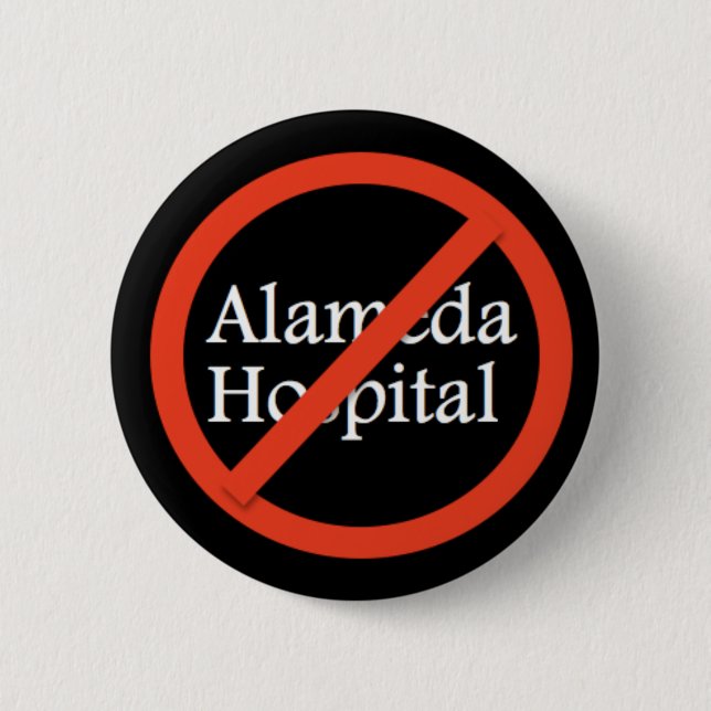 Badge Rond 5 Cm Hôpital d'Alameda, Alameda CA 94501 (Devant)