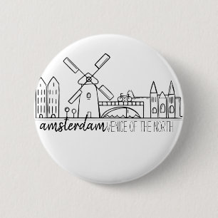 Badge Rond 5 Cm Horizon d'Amsterdam