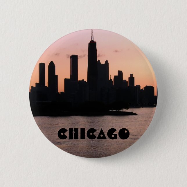 Badge Rond 5 Cm Horizon de Chicago (Devant)
