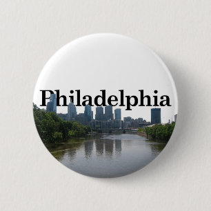 Badge Rond 5 Cm Horizon de Philadelphie - avec Phil. dans le
