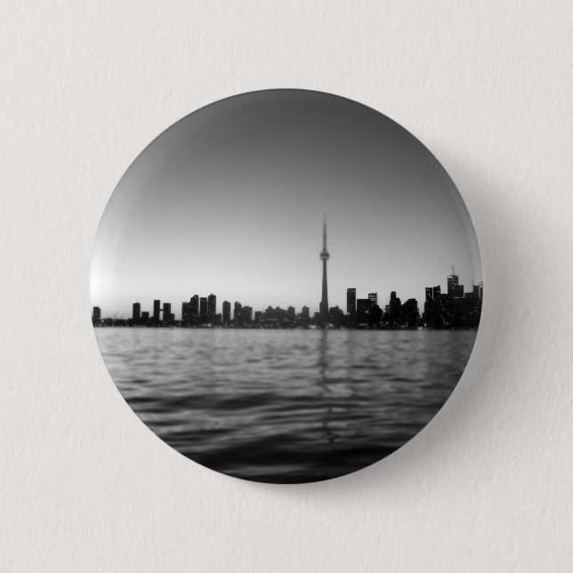 Badge Rond 5 Cm Horizon de Toronto (Devant)