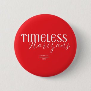 Badge Rond 5 Cm Horizons Intemporels Singapour 1965 Bouton