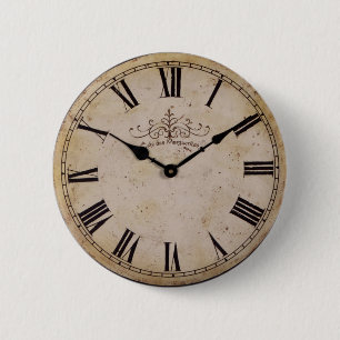 Badge Rond 5 Cm Horloge murale vintage