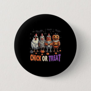 Badge Rond 5 Cm Horreur Drôle Poulets Ou Traiter Poulets Fantôme W