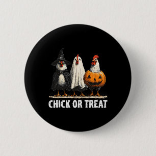 Badge Rond 5 Cm Horreur Drôle Poulets Ou Traiter Poulets Fantôme W
