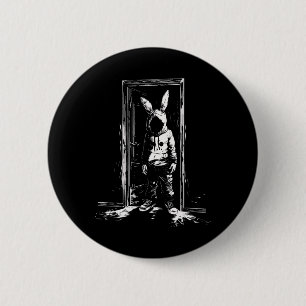 Badge Rond 5 Cm Horreur Lapin Masque Homme Rabbit Alt Goth Slasher