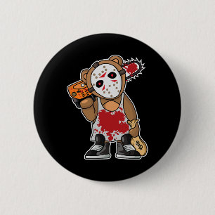Badge Rond 5 Cm Horreur Monster Lazy Costume Halloween Drôle