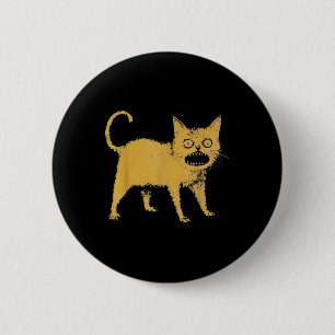 Badge Rond 5 Cm Horrible chat japonais drôle