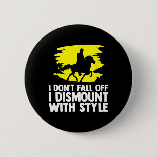 Badge Rond 5 Cm Horse Citation Chevaux Équitation Équitation Hor é
