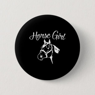 Badge Rond 5 Cm Horse Girl Equestrier Rider Dit Horseback Ridin