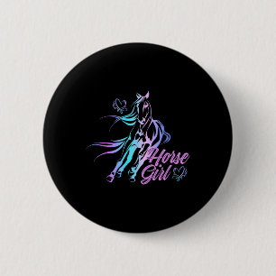 Badge Rond 5 Cm Horse Girl Equestrier Rider Dit Horseback Ridin