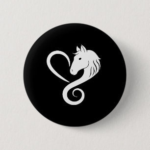Badge Rond 5 Cm Horse Lover Horseback équitation Western Cowgirl R